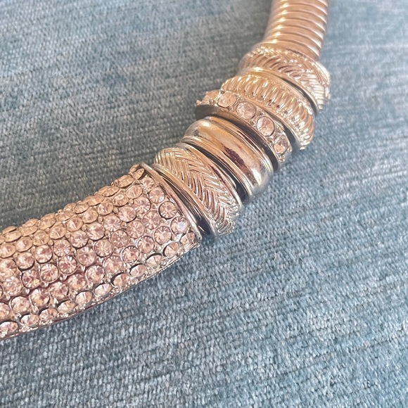 Matching set necklace and bracelet Silver with Rhinestones - Picture 2 of 5